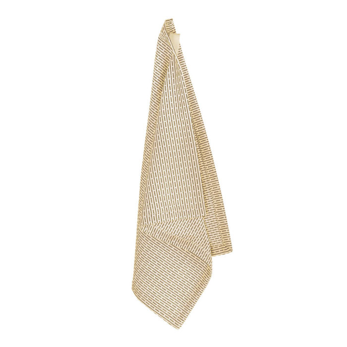 Kitchen & Wash cloth in organic cotton stone khaki colour.