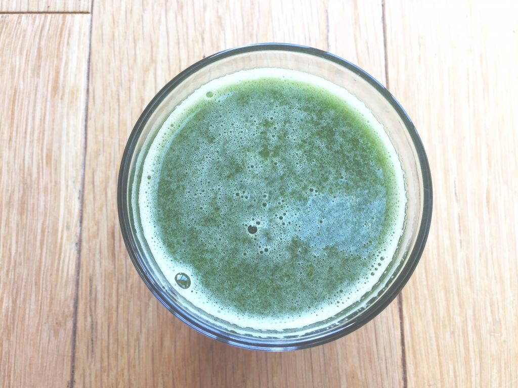 I have a green juice every day for protection against harmful diseases.