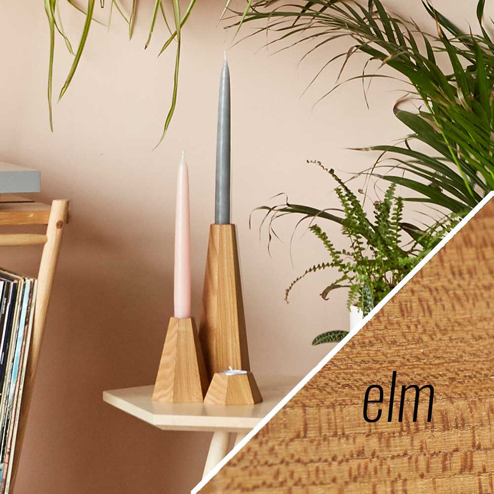 wooden candle holders