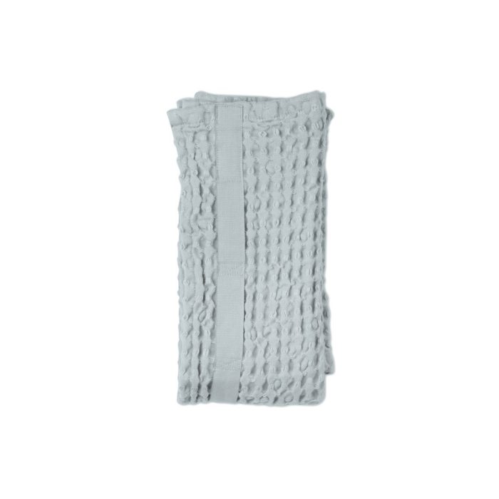 Big waffle hand towel in sky blue. By Denmark's The Organic Company. 100% GOTS certified organic cotton, ethically made in India. Sold on nature connected design shop Chalk & Moss (chalkandmoss.com)