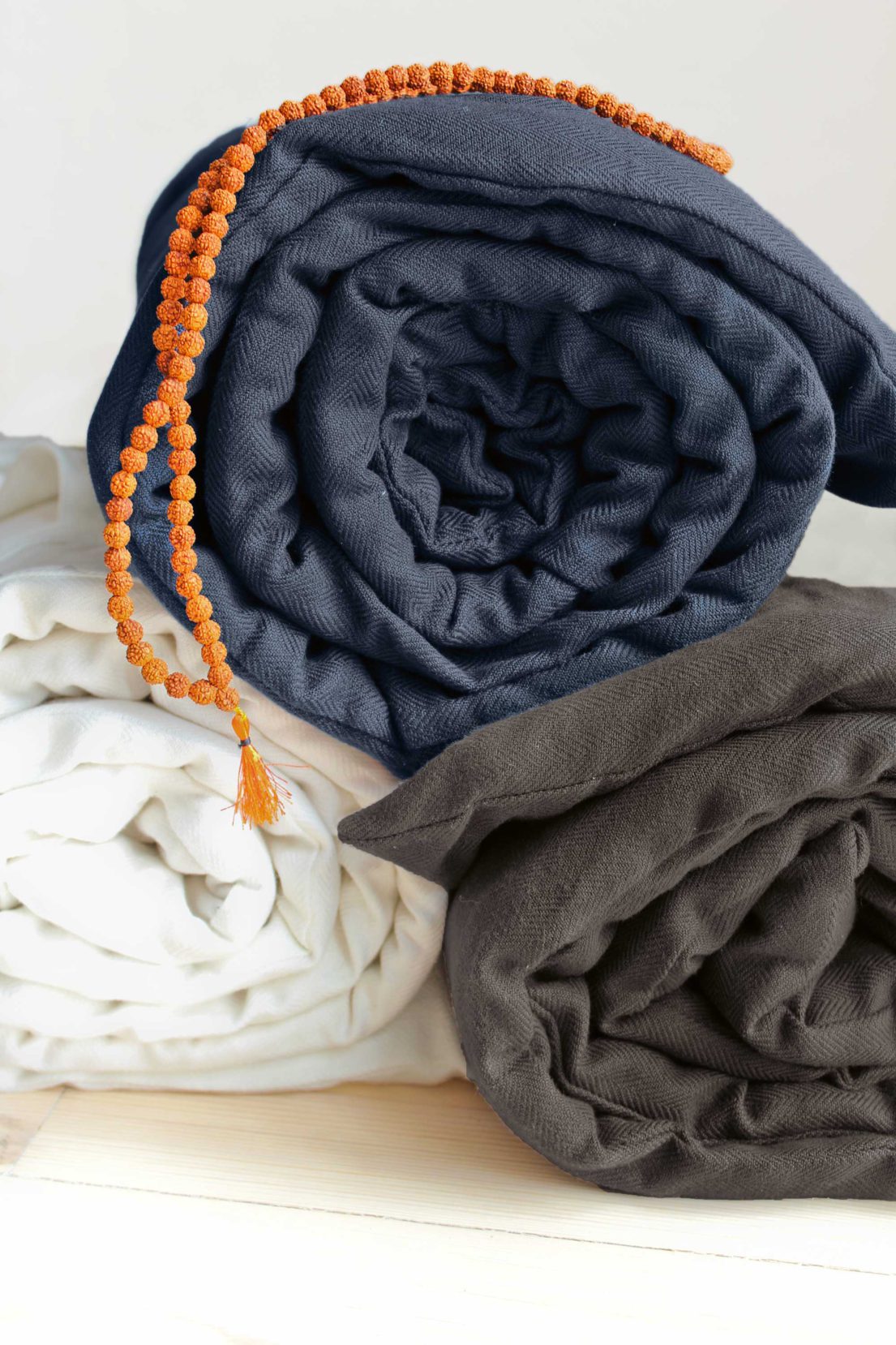 Meditation Mat / Padded Yoga Mat Organic Chalk & Moss