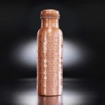 Copper bottles ion charge your water, giving it antioxidant, anti-inflammatory and anti-microbial properties. Copper bottles by Yogibeings, hand crafted by artisans, are available on chalkandmoss.com.