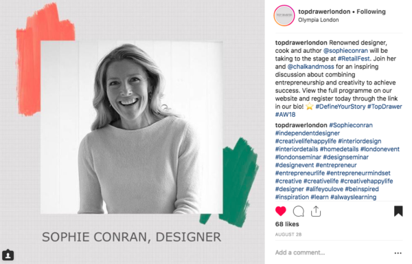 Sophie Conran interview at Top Drawer with Anna Sjostrom Walton from Chalk & Moss: HOW TO COMBINE ENTREPRENEURSHIP & CREATIVITY TO ACHIEVE SUCCESS