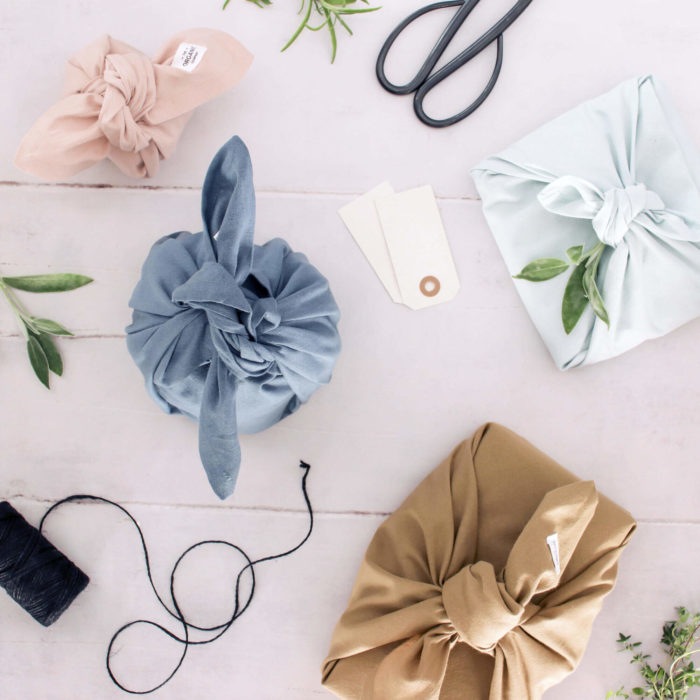 This set of 3 fabric gift wraps, or furoshiki wrap, is Scandinavia's take on the wonderful Japanese furoshiki wrap for plastic free gift wrapping.