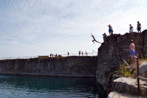 If you're feeling more adventurous in your swimming, head to Grönhögen's quarry for a 7m leap of faith! This can be found at the southern tip of Öland, a beautiful island off the coast of the medieval town Kalmar. 