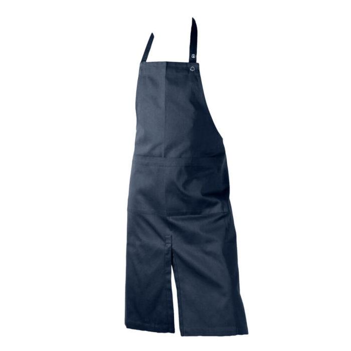 Dark blue apron with two large wide pockets. Kitchen apron or work apron perfect for home, cafes or shops.